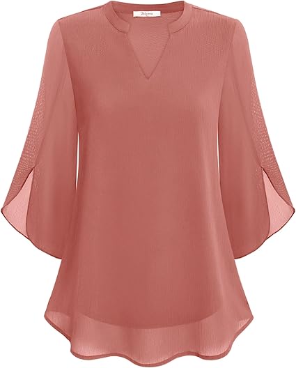 Rosely - Double Layers Chiffon Blouse