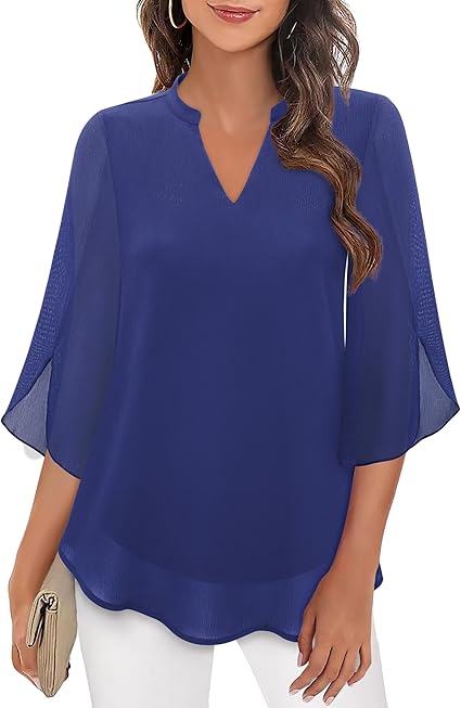 Rosely - Double Layers Chiffon Blouse