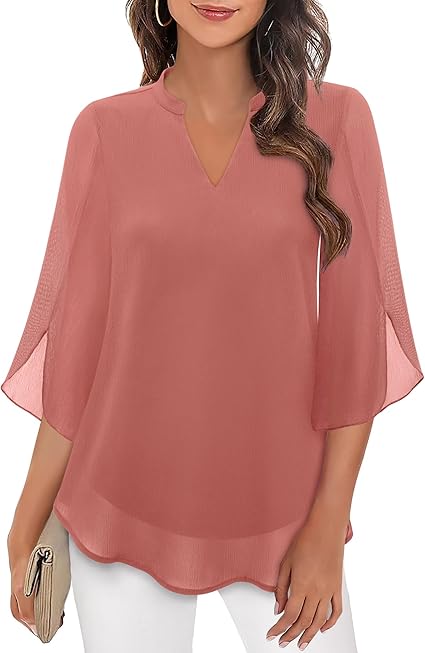 Rosely - Double Layers Chiffon Blouse