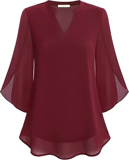 Rosely - Double Layers Chiffon Blouse